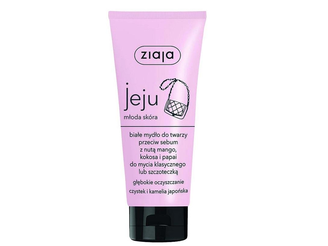 ZIAJA Jeju jabón para la cara blanca contra el sebo Mango Papaya coco 75m