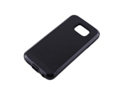 Slim Slide Card Holder Funda Protectora Antichoque De Material Duro Para Samsung S6 Negro