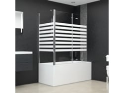 Cabina de ducha de rayas de cristal templado 120x68x130 cm DKD HOME DECOR