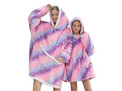 2026-manta Sherpa De Invierno Felpa Plush Sudadera Con Capucha Para Niña Ropa De Casa Aguacate Talla Familiar