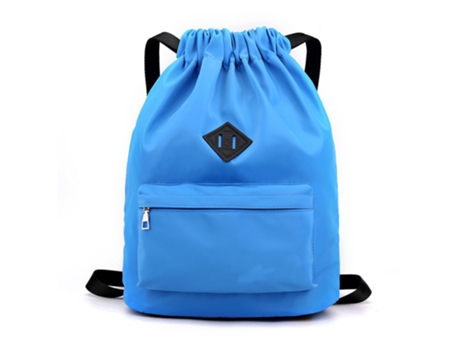 Mochila con cordón, bolsa de gimnasio, mochila con cordón, bolsas (azul lago)
