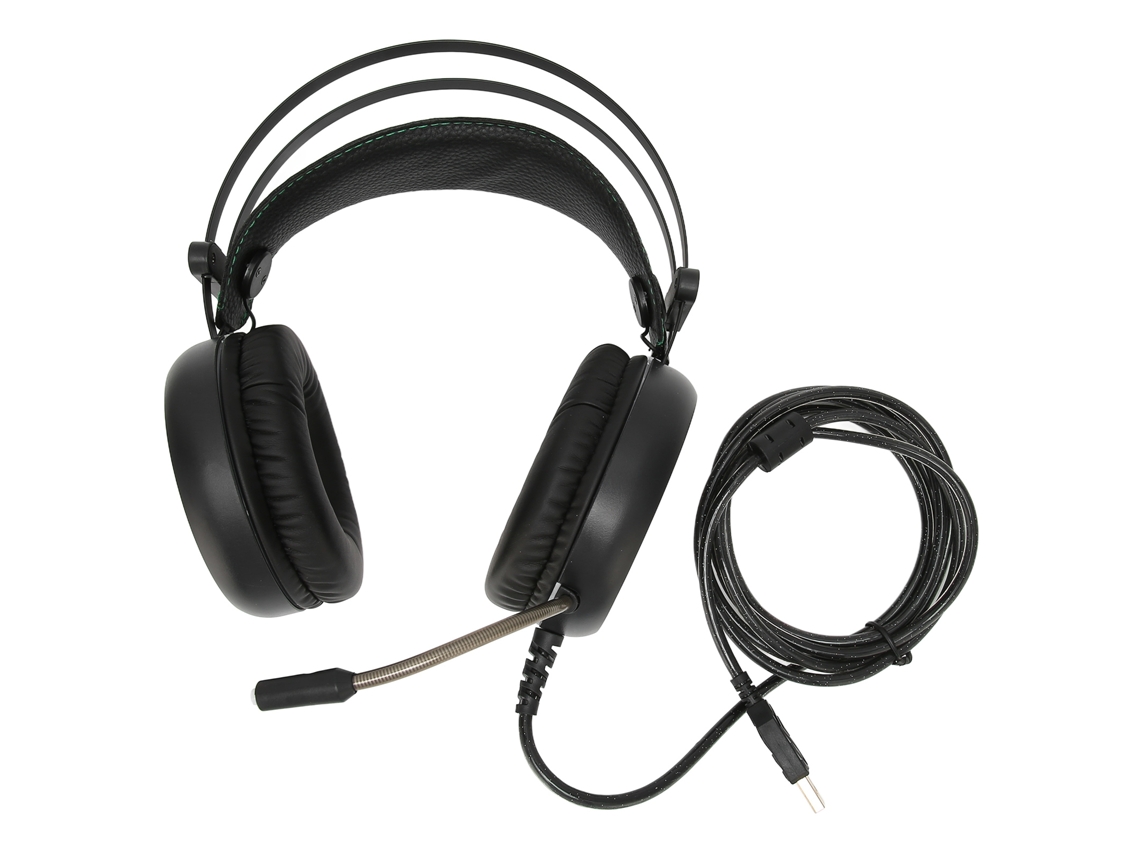 Auriculares Para Juegos H1 7.1 Surround Con Efecto Rgb Virtual, Supraaurales, Para Pc Y Usb.