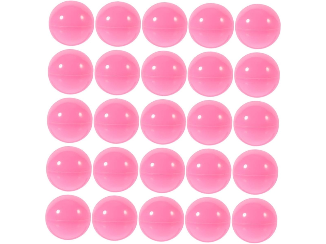 25 Cápsulas Redondas Reutilizables Con Apertura Transparente Para Juegos De Fiesta.
