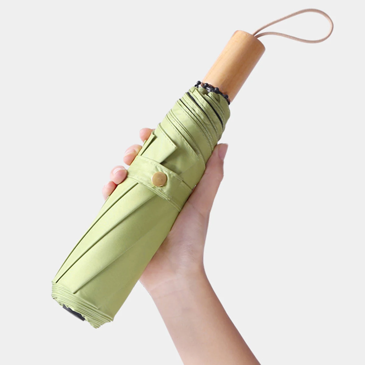 (verde) Sombrilla De Sol De Doble Capa, Sombrilla Profesional Con Protección Uv, Sombrilla De Sol Para Mujer, Negra