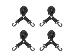 Juego De 4 Anclajes De Vacío Para Camping, Gancho Doble, Capacidad De 10 Kg, Abs, Para Uso En Exteriores.