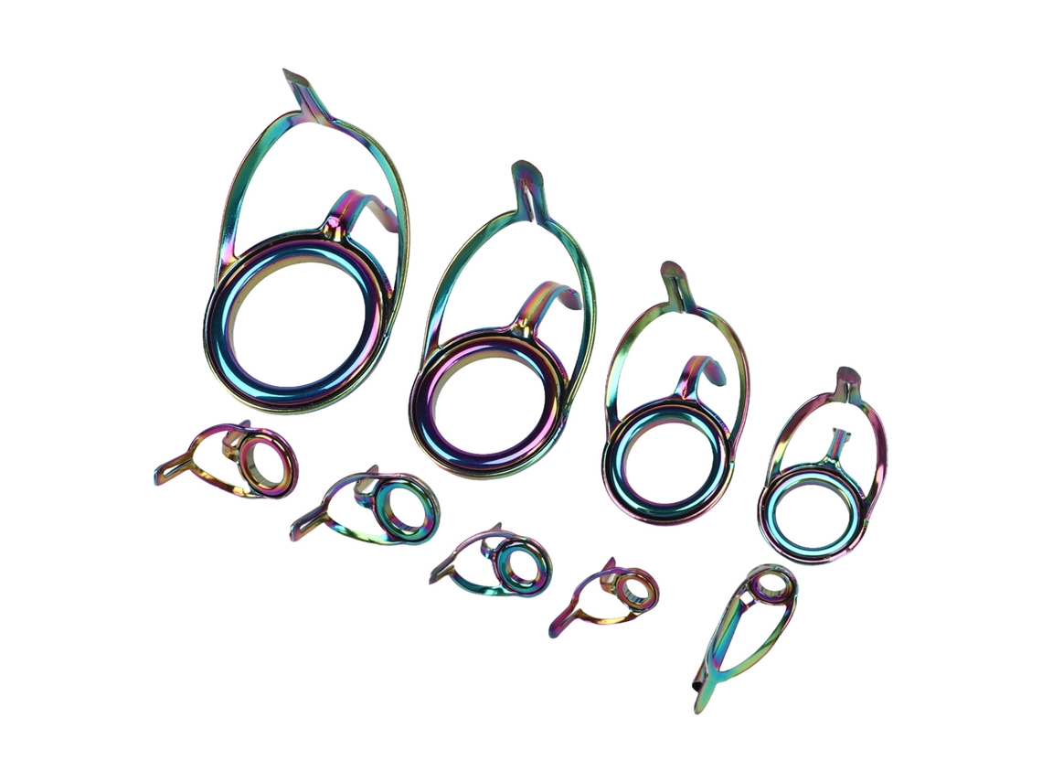 9pcs Anillos Guía Caña De Pesca Lure Acero Inoxidable Cerámica Kit Reparación Accesorios Pesca