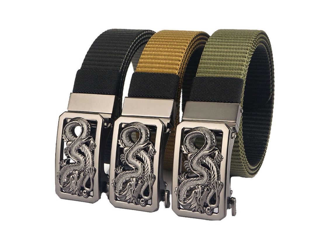 Cinturón Táctico Gris enniu De 125 Cm Con Hebilla Metálica De Nailon Estilo Militar Para Exteriores Informal Para Hombres Y Mujeres