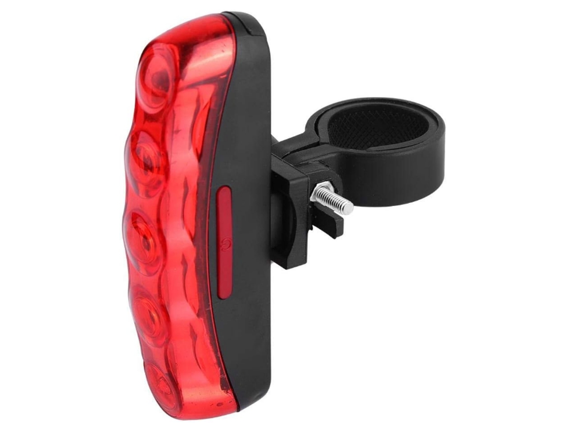 Luz trasera de bicicleta Luz trasera de advertencia de seguridad para ciclismo a prueba de agua Luz de advertencia de 5 LED Tra YIZHOOD DES588 (negro)