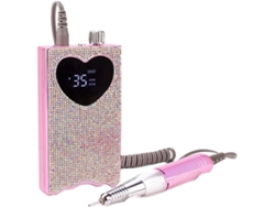 Taladro Eléctrico Para Uñas Con Diamantes De Imitación Recargables, 35.000 Rpm, Forma De Corazón.