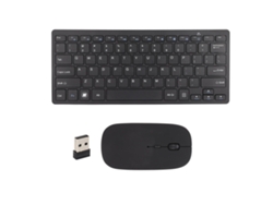 Combo Inalámbrico Ultradelgado De Teclado Y Ratón 2.4g, 78 Teclas, 800-1200 Dpi, Usb, Para Pc/tableta, Negro.