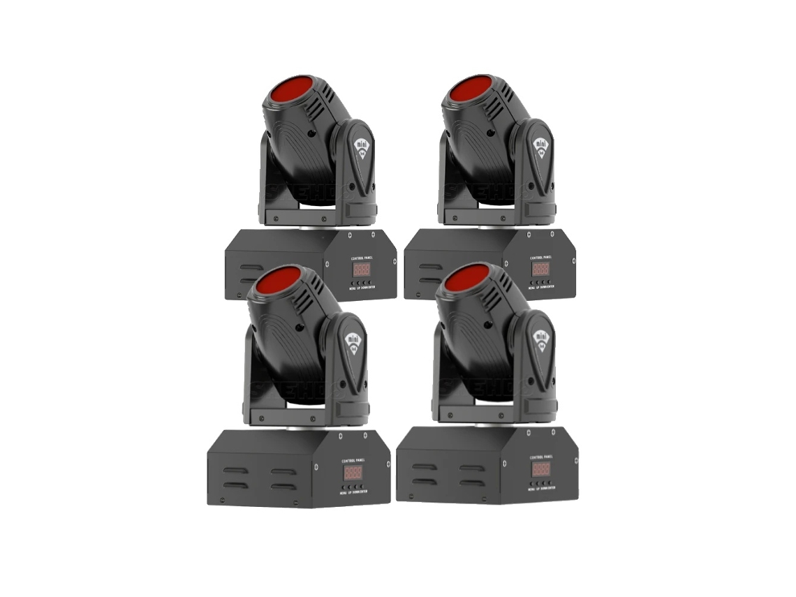 Mini foco LED RGBW de 10 W, 11/13 canales DMX, 4 unidades de 10 W, enchufe UE OEM