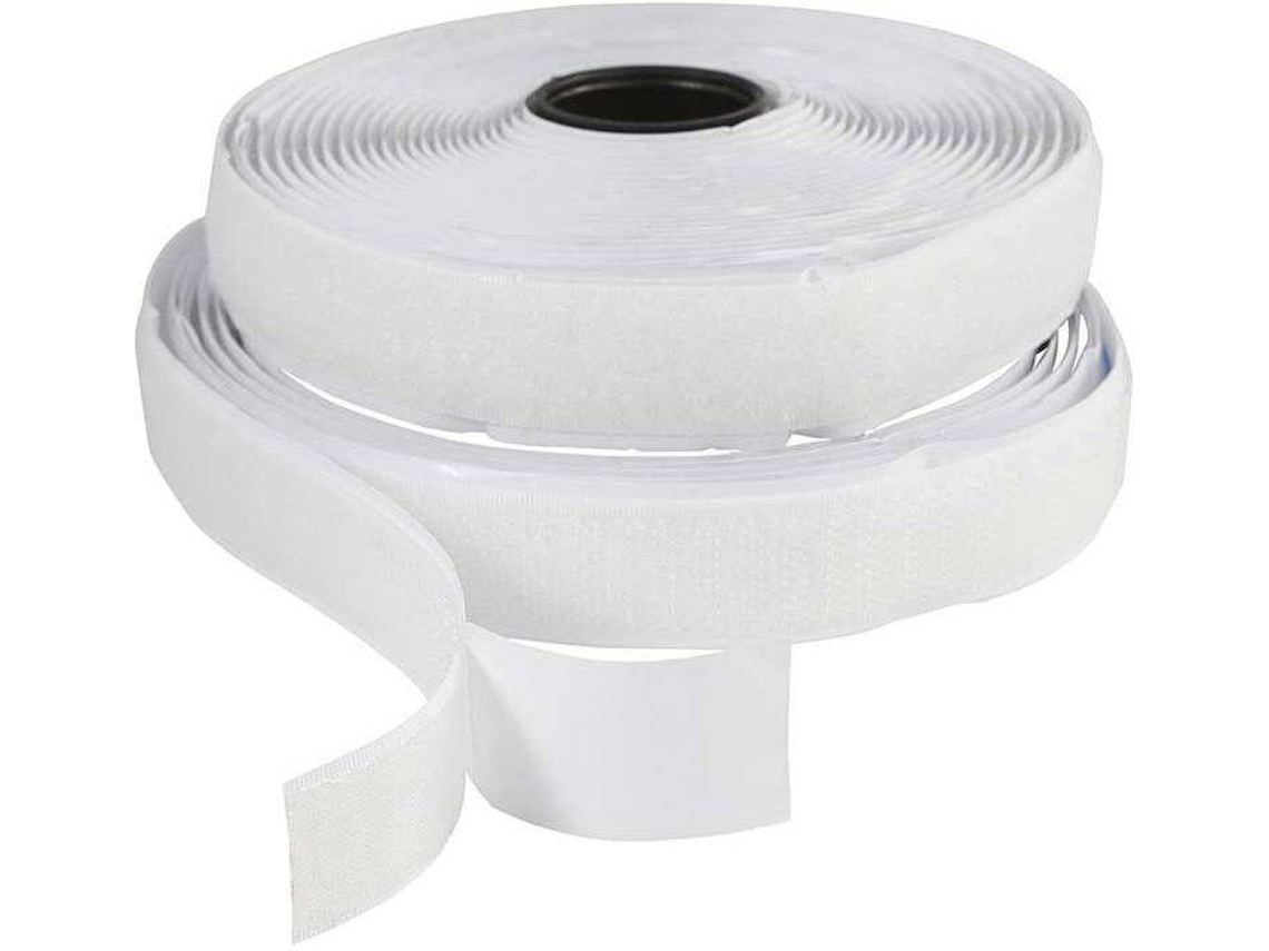 Cinta de Gancho y Bucle CREOTIME (Blanca - 5 M x 20 mm)