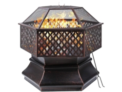 Parrilla hexagonal de carbón para jardín, de acero, con tapa de rejilla OEM