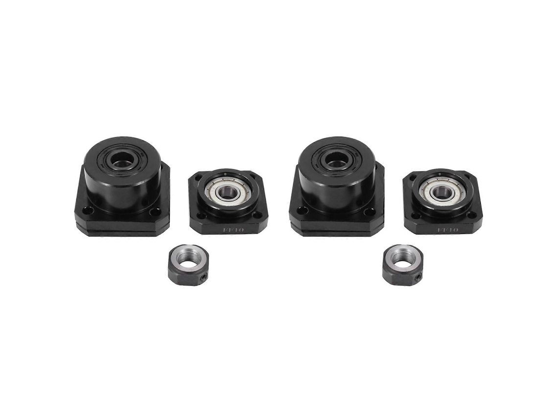 2 Pcs Fk10 Fixed Side +2 Pcs Ff10 Floated Side For Sfu1204 Ballscrew Cnc Parts Ball Screw 1204 Fk/ff10 End Support