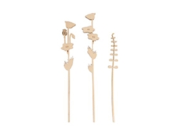 Papaver tallo y hierba en madera 20 cm RAYHER