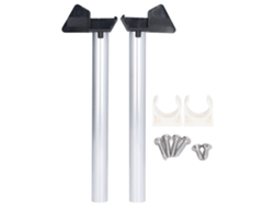 Kit De Drenaje De Agua De Lluvia Para Invernadero, 2 Piezas, Tuberías De Descarga De Pvc Plateado Y Aluminio.