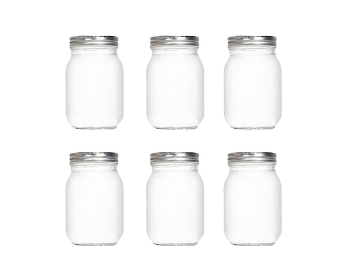 6 Botellas De Vidrio Transparente.