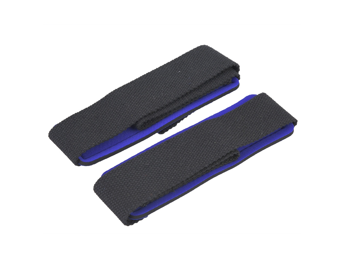 Guantes de entrenamiento, correa para levantamiento de pesas, puños ajustables, vendas Vylara (azules)