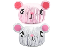 2 Gorros De Ducha Elásticos Para Niños, Gorros De Ducha Impermeables Reutilizables De Dos Capas Con Diseños De Dibujos Animados.