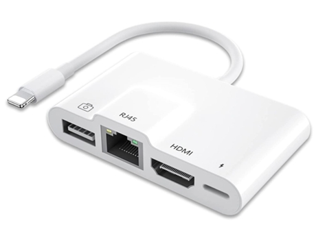 Adaptador de Iluminación Hdmi 4 en 1 CHRONUS HDMI1212-Y30 Blanco