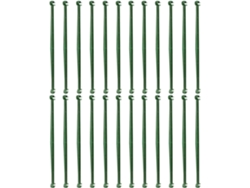 24 Conectores De Plástico Verde Para Plantas, Expandibles Ys Al Desgaste, Para Sujetar Estacas De Pepinos Y Tomates En