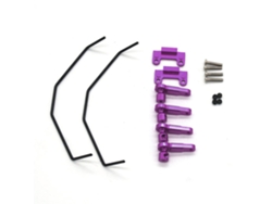 Morado Juego Barras Estabilizadoras Metálicas Mejoradas Wltoys 124008 124010 124019 144001 1/12 1/14 Repuestos