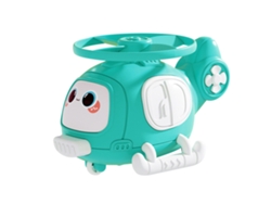 Helicóptero De Juguete De Bambú Con Forma De Libélula, De Plástico Inercial, Para Regalos De Cumpleaños, Color Cian.