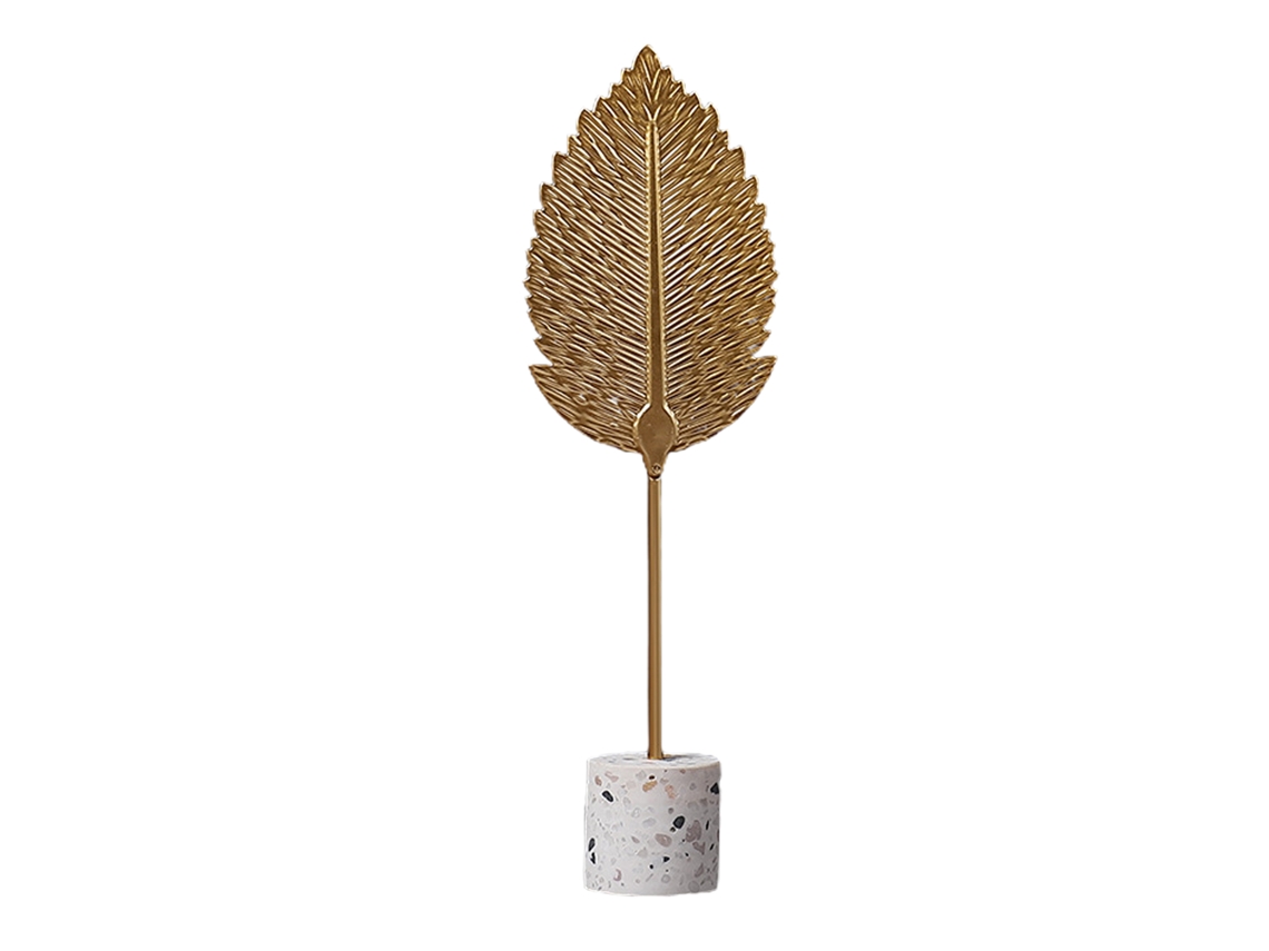 Adornos decorativos sencillos y creativos de hoja de oro para el hogar.