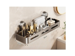 Estantería De Baño De Pared Con Potente Ventosa, Resistente Y Duradera (30 Cm). Gertiz