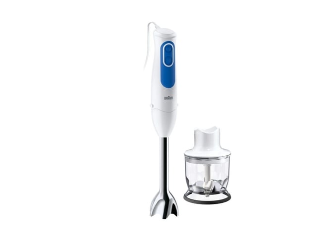 Batidora de mano + Accesorios BRAUN MQ3020WH Pesto (700W - Blanco y azul)