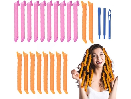 Modeladores de Cabelo Big Curls Big Curls, 20 peças DIY Wave Styling Kit Hair Curler Rollers Hair Curler for Waves Styler with Styling Clip TUSERXLN