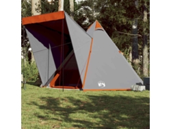 Tienda Familiar Tipi Para 6 Personas Impermeable Gris Naranja