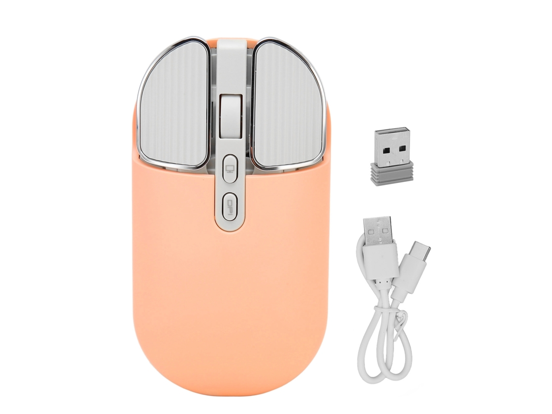 Baoj-2026rato Sem Fio Bt5.1/2.4ghz Clique Silencioso Dpi Ajustável Bateria 500mah Para Menina Escola Café Viagem