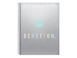 Libreta BENETTON Silver Plateado A4 120 Hojas