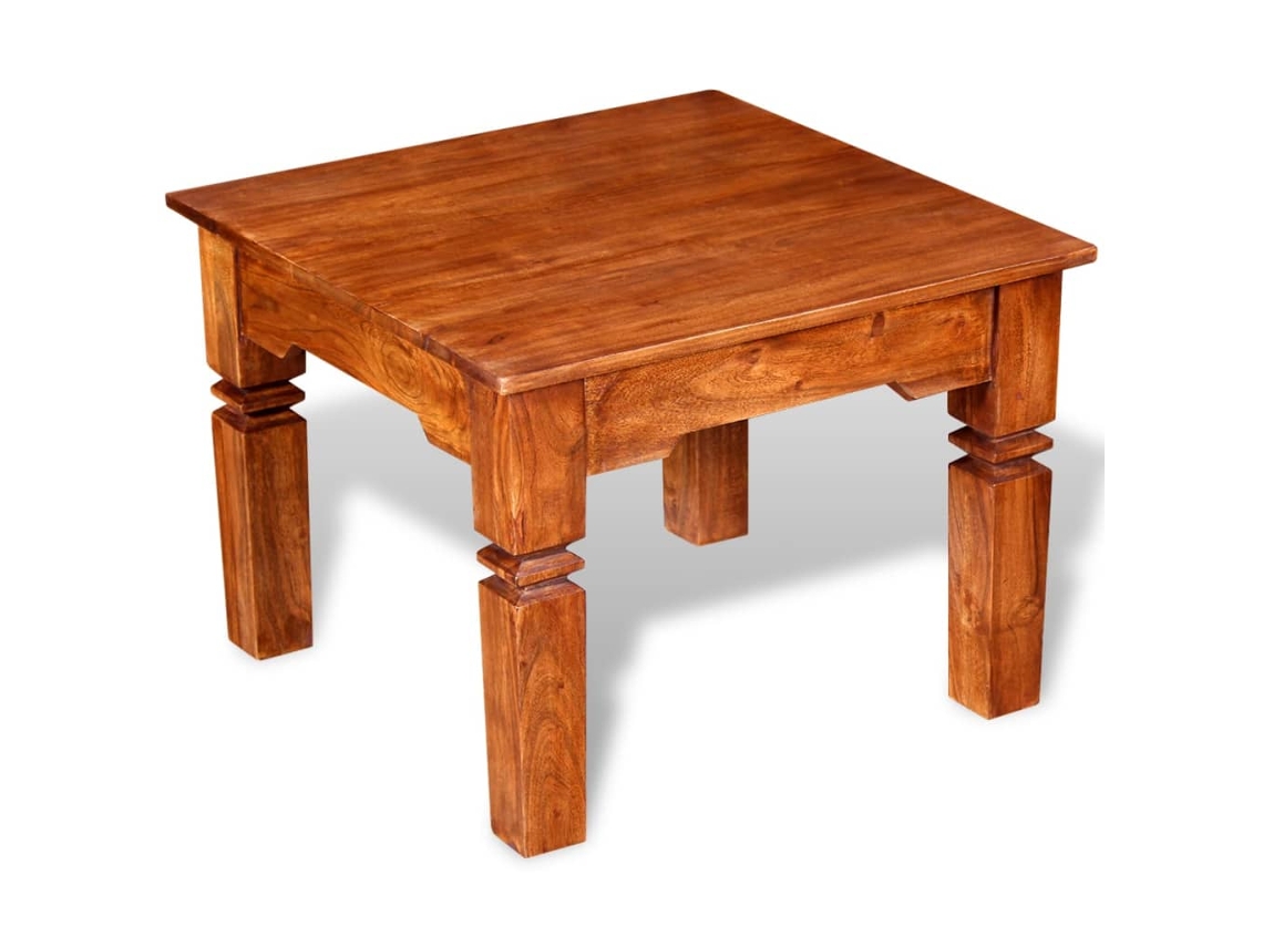 Mesa de Centro de Apoyo en Madera Maciza 60X60X45 cm