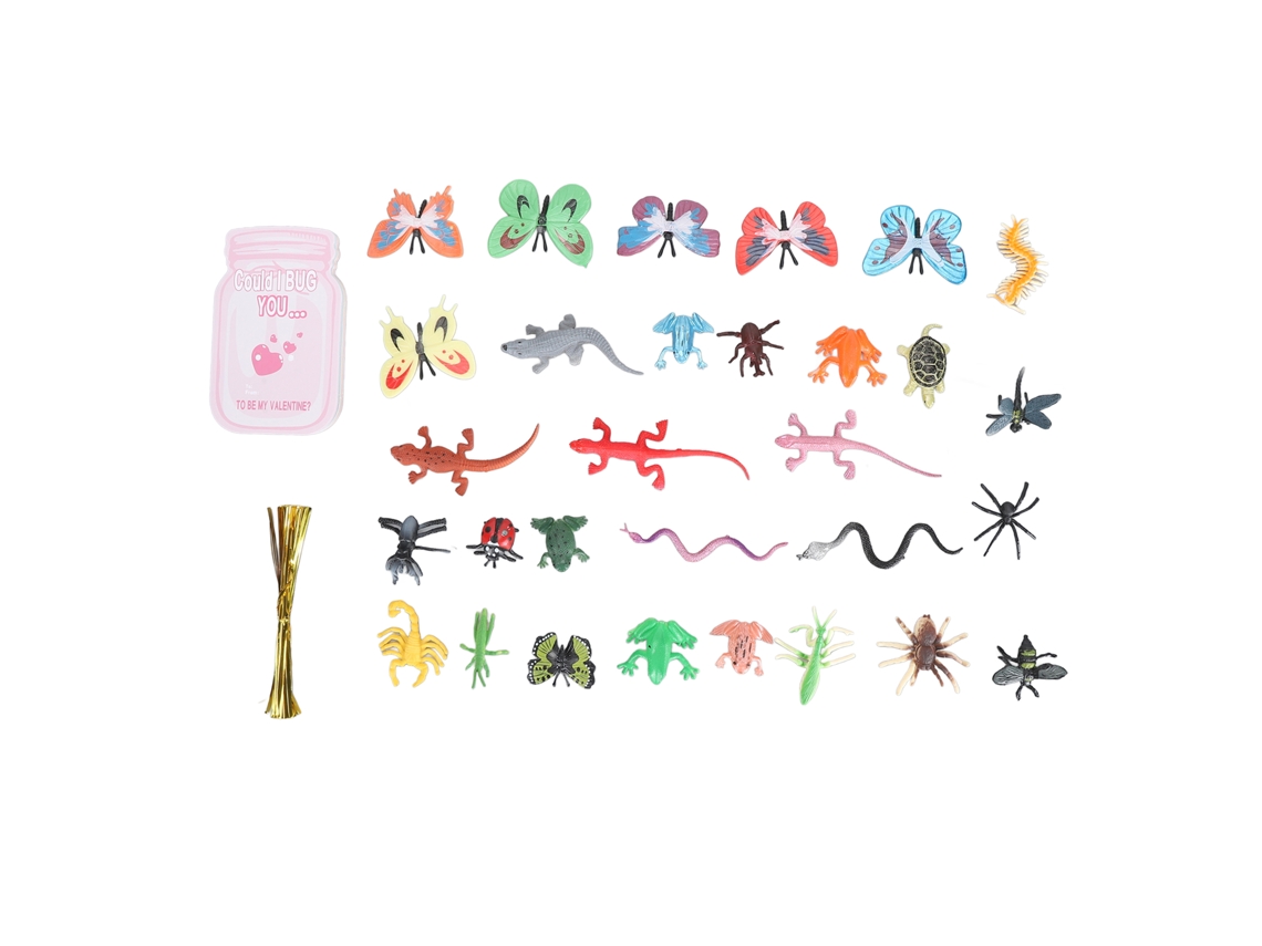 Juego de tarjetas decorativas de San Valentín - Insectos
