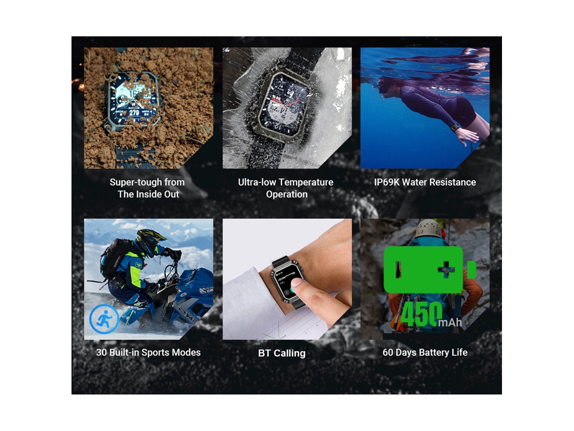 Reloj Inteligente Rogbid Tank S2 Con Pantalla Táctil Ips De 1,83 Pulgadas, Bluetooth, Llamadas, Monitor De Actividad Física, Ip68, Resistente Al Agua,