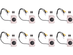 8 Altavoces Con Micrófono Para Cámara De Seguridad Exterior, Resistente Al Agua Ip.