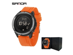 Reloj Electrónico (naranja Silicona) Con Brújula, Metrónomo, Resistente Al Agua, Podómetro Multifuncional, Reloj Deportivo.