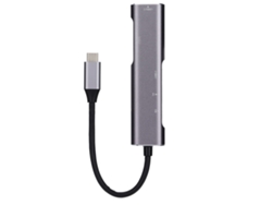 Hub Usb 3.0 Tipo-c Para Multimedia Hd Con Interfaz 5 En 1, Transmisión Rápida Y Carga Pd.