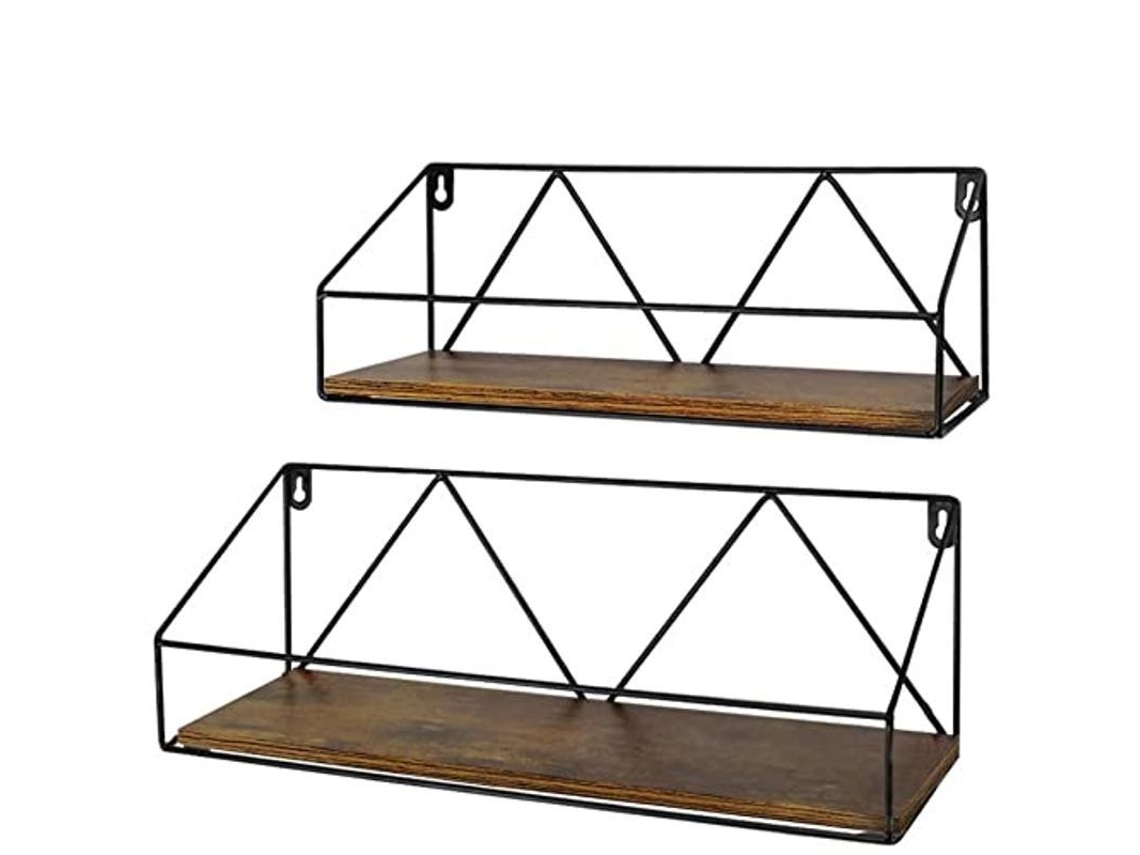 2026-estantes Flotantes De Madera Para Dormitorio, Baño, Salón Y Cocina, Almacenamiento Y Decoración, Set De 2