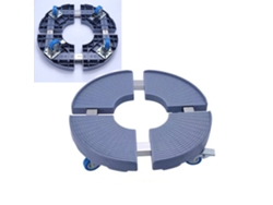 Base con ruedas ajustable para macetas de 15 a 22 pulgadas, resistente, soporta hasta 200 kg, para macetas grandes, color azul, 1 unidad Kofihety
