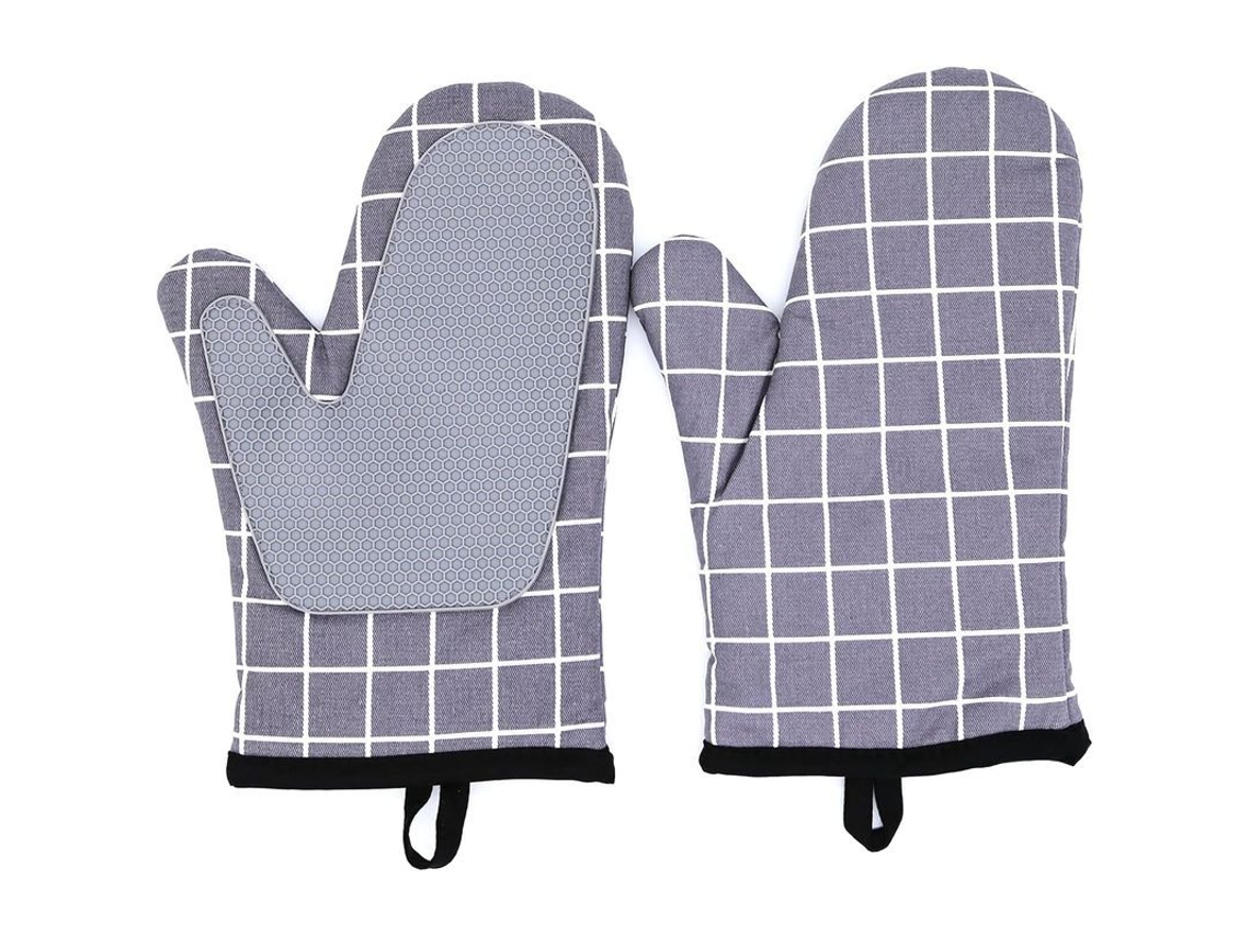 2026-42030-guantes De Horno De Silicona Resistentes Al Calor Antideslizantes Grado Alimentario Para Cocina Asado Horneado Cocción Gris