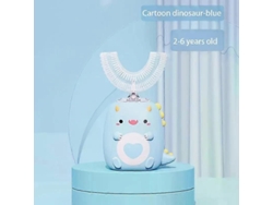 Cepillo de dientes eléctrico sónico infantil en forma de U, de silicona, con función blanqueadora de 360 grados GOKOCO