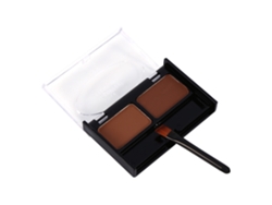 Polvos para cejas naturales, portátiles, resistentes al agua y con brocha Sunflare (2 unidades)