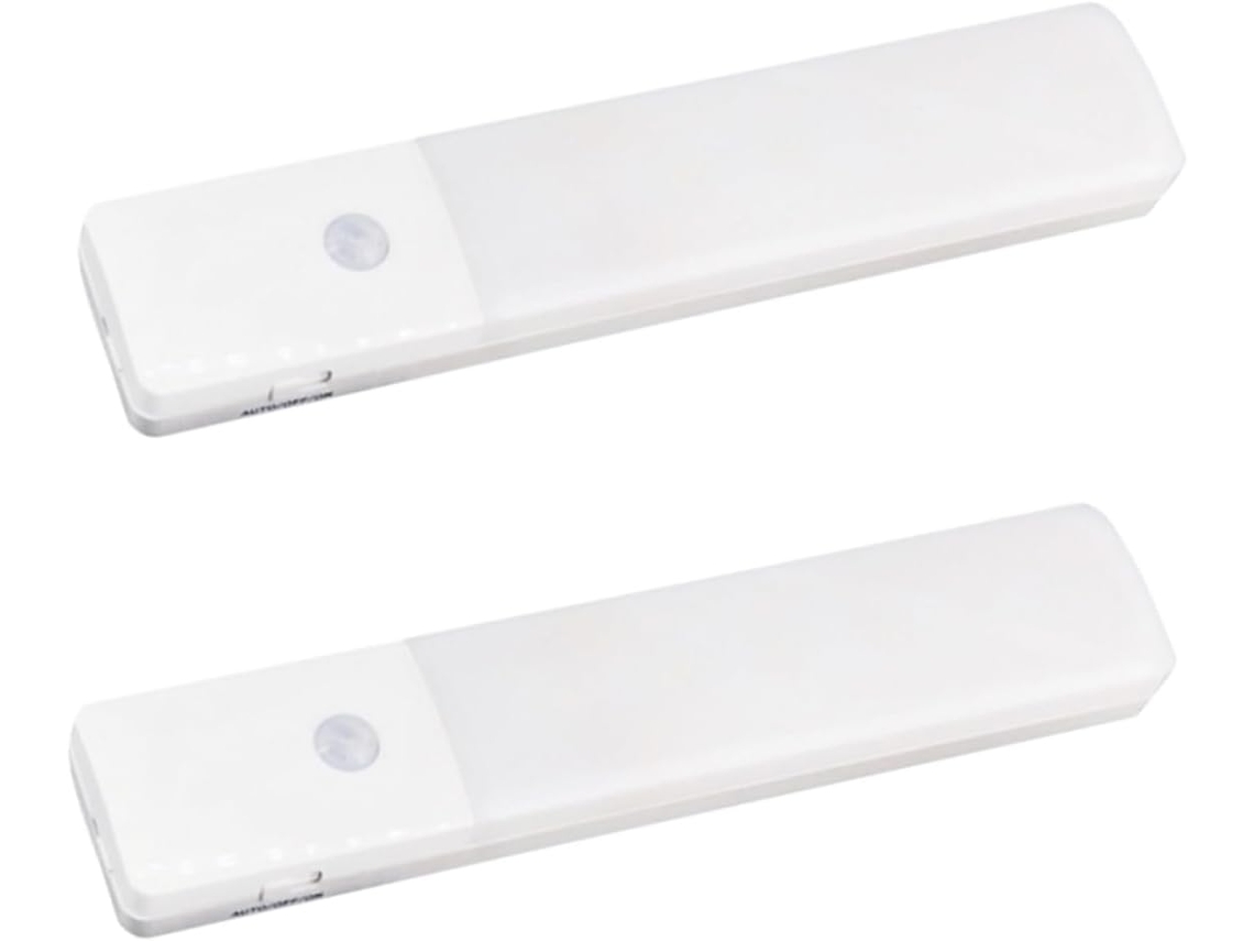 Juego de 2 lámparas LED inalámbricas recargables por USB con sensor de movimiento para uso corporal, ideales para armarios y pasillos. SFUSHOS