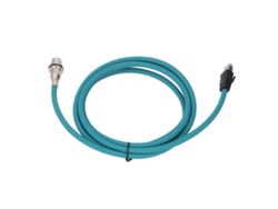 Adaptador M12 8 Pines X Code Hembra A Rj45 Macho Ethernet Blindado 2 Metros Azul