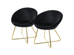 Conjunto de 2 Cadeiras de Jantar Estofadas Cadeiras de Sala de Estar Cadeiras de Cozinha S ML-DESIGN