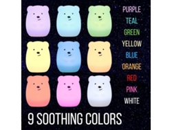 2026-luz Nocturna De Silicona Oso Con Cambio De Color Por Toque Luz De Atmósfera Regalo Infantil 1§2§3