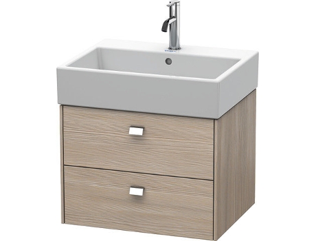 Mueble bajo encimera DURAVIT Brioso 58,4 x 45,9 cm 2 cajones con sifón y delantal para lavabo Vero Air 235060